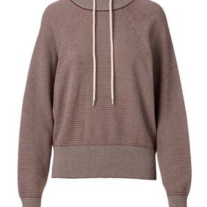 VARLEY EUC Maceo 100% Cotton Brown Knit Mockneck Sweatshirt Size Medium
